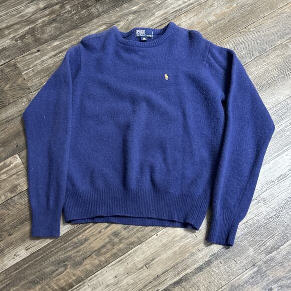 Polo Ralph Lauren Sweater Fits Women's Medium 100% Lambs Wool Pullover - Picture 1 of 4